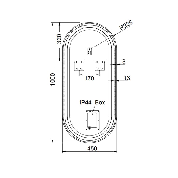 Καθρέπτης Solano 45x100 cm Luminor
